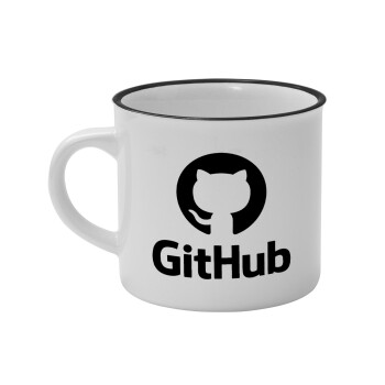 GitHub, Κούπα κεραμική vintage Λευκή/Μαύρη 230ml