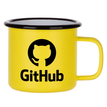 GitHub, Κούπα Μεταλλική εμαγιέ ΜΑΤ Κίτρινη 360ml