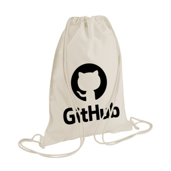 GitHub, Τσάντα πλάτης πουγκί GYMBAG natural (28x40cm)