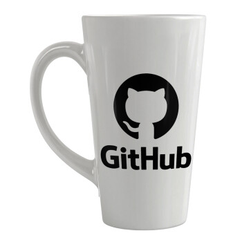 GitHub, Κούπα κωνική Latte Μεγάλη, κεραμική, 450ml