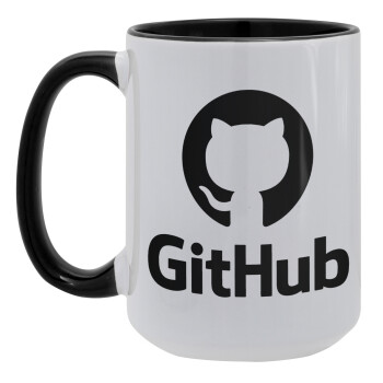 GitHub, Κούπα Mega 15oz, κεραμική Μαύρη, 450ml