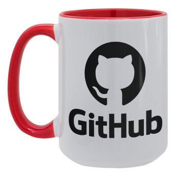 GitHub, Κούπα Mega 15oz, κεραμική Κόκκινη, 450ml