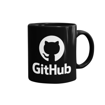 GitHub, Κούπα Μαύρη, κεραμική, 330ml