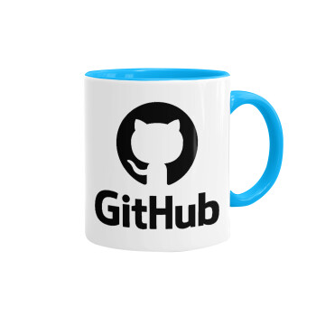 GitHub, Κούπα χρωματιστή γαλάζια, κεραμική, 330ml