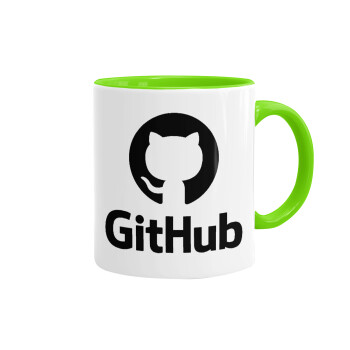 GitHub, Mug colored light green, ceramic, 330ml