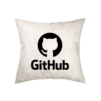 GitHub, Μαξιλάρι καναπέ Δερματίνη Γκρι 40x40cm με γέμισμα