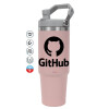Pink color, 890ml (30oz) stainless Steel Tumbler with Handle