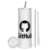 Tumbler stainless steel 600ml, with metal straw & cleaning brush