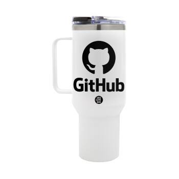 GitHub, Mega Tumbler με καπάκι, διπλού τοιχώματος (θερμό) 1,2L