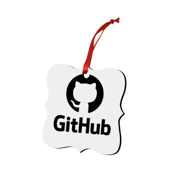 GitHub, Στολίδι Χριστουγεννιάτικο στολίδι polygon ξύλινο 7.5cm