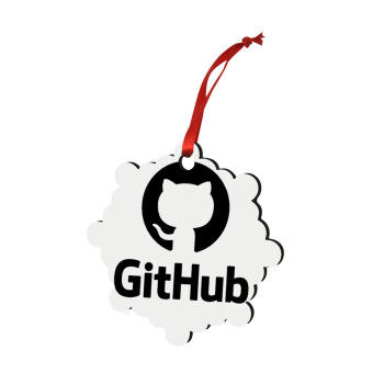GitHub, Χριστουγεννιάτικο στολίδι snowflake ξύλινο 7.5cm