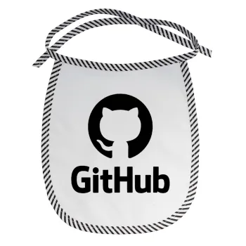 GitHub, Σαλιάρα μωρού αλέκιαστη με κορδόνι Μαύρη