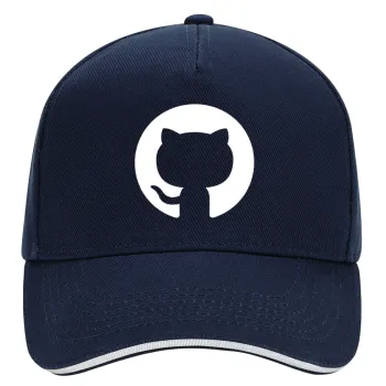 GitHub, DRILL Καπέλο Ενηλίκων Ultimate ΜΠΛΕ/ΛΕΥΚΟ, (100% ΒΑΜΒΑΚΕΡΟ, ΕΝΗΛΙΚΩΝ, UNISEX, ONE SIZE)