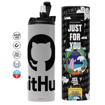 GitHub, Tumbler stainless steel GREY 600ml