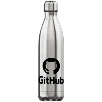 GitHub, Inox (Stainless steel) hot metal mug, double wall, 750ml