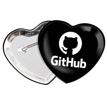 GitHub, Κονκάρδα παραμάνα καρδιά (57x52mm)