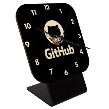 GitHub, Επιτραπέζιο ρολόι σε φυσικό ξύλο (10cm)