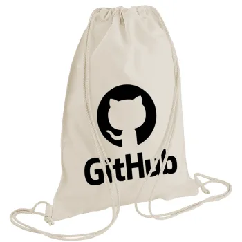 GitHub, Τσάντα πλάτης πουγκί GYMBAG natural (28x40cm)
