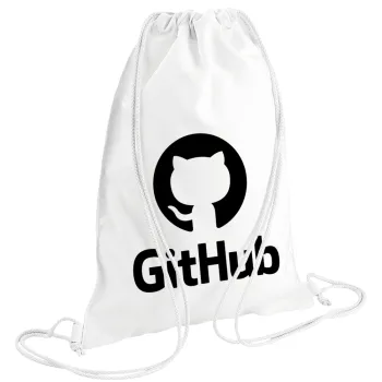 GitHub, Backpack pouch GYMBAG white (28x40cm)