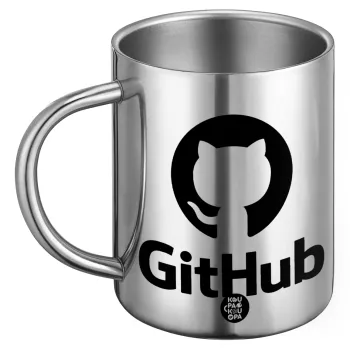 GitHub, Ανοξείδωτη Μεταλλική Κούπα 450ml - Διπλού Τοιχώματος