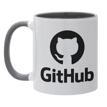 GitHub, Κούπα χρωματιστή γκρι, κεραμική, 330ml