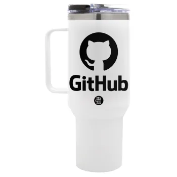 GitHub, Mega Tumbler με καπάκι, διπλού τοιχώματος (θερμό) 1,2L