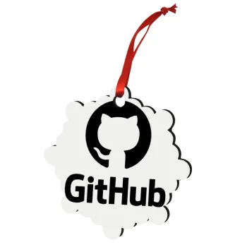 GitHub, Christmas ornament snowflake wooden 7.5cm