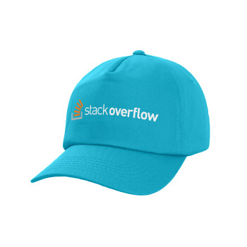 StackOverflow, Καπέλο παιδικό Baseball, 100% Βαμβακερό,  Γαλάζιο