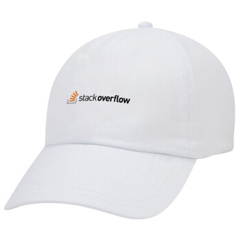StackOverflow, Καπέλο Baseball Λευκό (5-φύλλο, unisex)