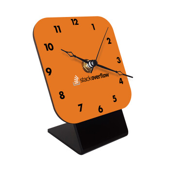 StackOverflow, Επιτραπέζιο ρολόι ξύλινο με δείκτες (10cm)