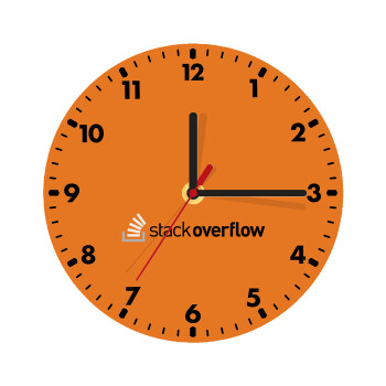 StackOverflow, Ρολόι τοίχου ξύλινο (20cm)