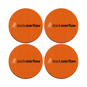 StackOverflow, ΣΕΤ x4 Σουβέρ ξύλινα στρογγυλά plywood (9cm)