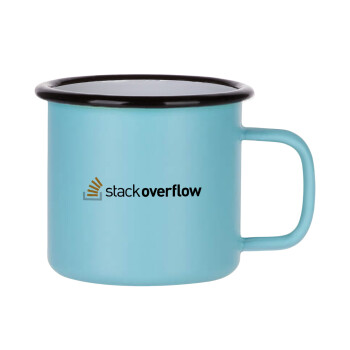 StackOverflow, Κούπα Μεταλλική εμαγιέ ΜΑΤ σιέλ 360ml