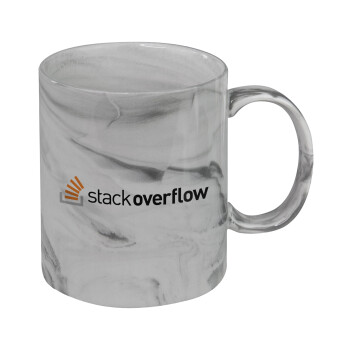 StackOverflow, Mug ceramic marble style, 330ml