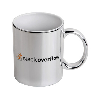 StackOverflow, Κούπα κεραμική, ασημένια καθρέπτης, 330ml