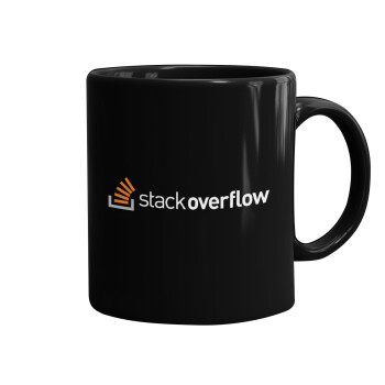 StackOverflow, Κούπα Μαύρη, κεραμική, 330ml