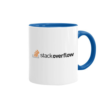 StackOverflow, Κούπα χρωματιστή μπλε, κεραμική, 330ml