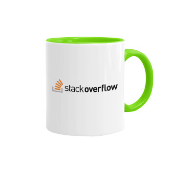 StackOverflow, Mug colored light green, ceramic, 330ml