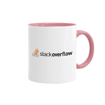 StackOverflow, Mug colored pink, ceramic, 330ml