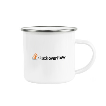 StackOverflow, Κούπα Μεταλλική εμαγιέ λευκη 360ml