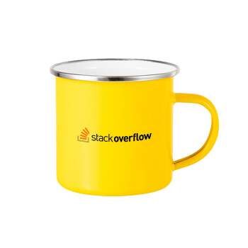 StackOverflow, Κούπα Μεταλλική εμαγιέ Κίτρινη 360ml