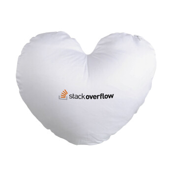 StackOverflow, Μαξιλάρι καναπέ καρδιά 40x40cm περιέχεται το  γέμισμα