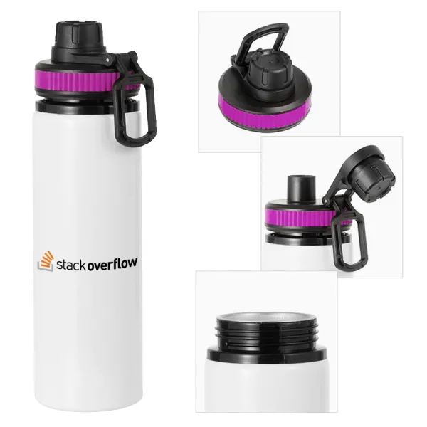 StackOverflow — Metallic water bottle with safety lid, 850ml aluminum