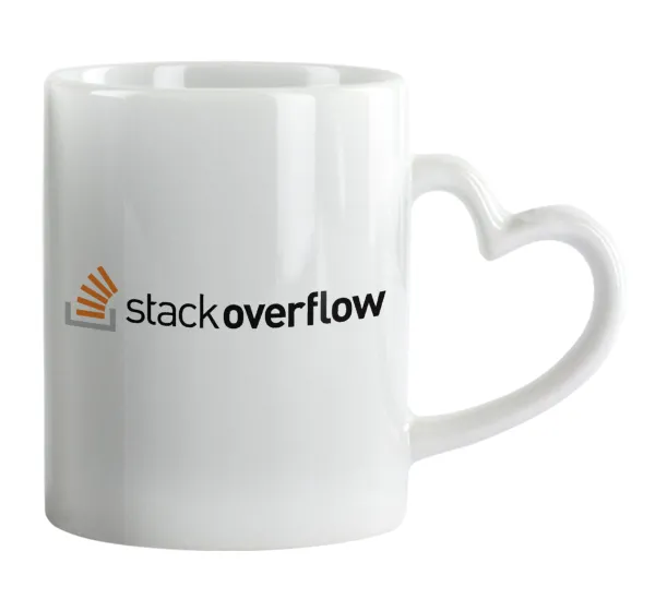 StackOverflow — Mug heart handle, ceramic, 330ml