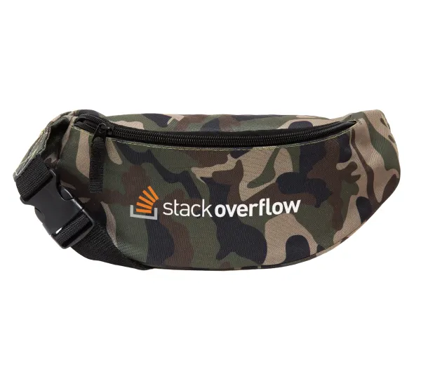 StackOverflow — Unisex waist bag (banana) in Jungle camouflage color with 2 pockets