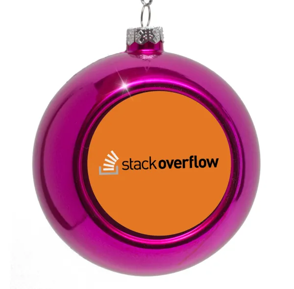 StackOverflow — Purple Christmas tree ornament bauble 8cm