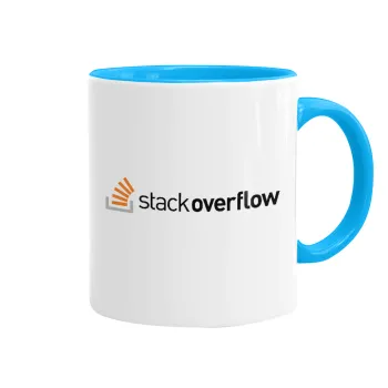 StackOverflow, Κούπα χρωματιστή γαλάζια, κεραμική, 330ml