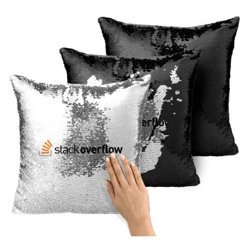 StackOverflow, Μαξιλάρι καναπέ Μαγικό Μαύρο με πούλιες 40x40cm περιέχεται το γέμισμα