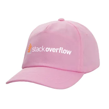 StackOverflow, Καπέλο Ενηλίκων Baseball, 100% Βαμβακερό,  ΡΟΖ (ΒΑΜΒΑΚΕΡΟ, ΕΝΗΛΙΚΩΝ, UNISEX, ONE SIZE)
