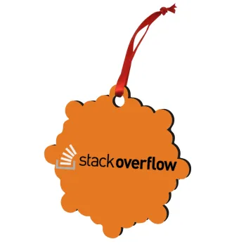 StackOverflow, Christmas ornament snowflake wooden 7.5cm